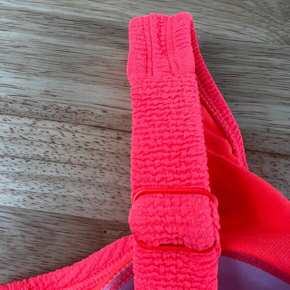 Xhilaration Juniors' Plus Size Coral Zip-Front Bikini Top - Size 16 - NWT - Picture 8 of 8